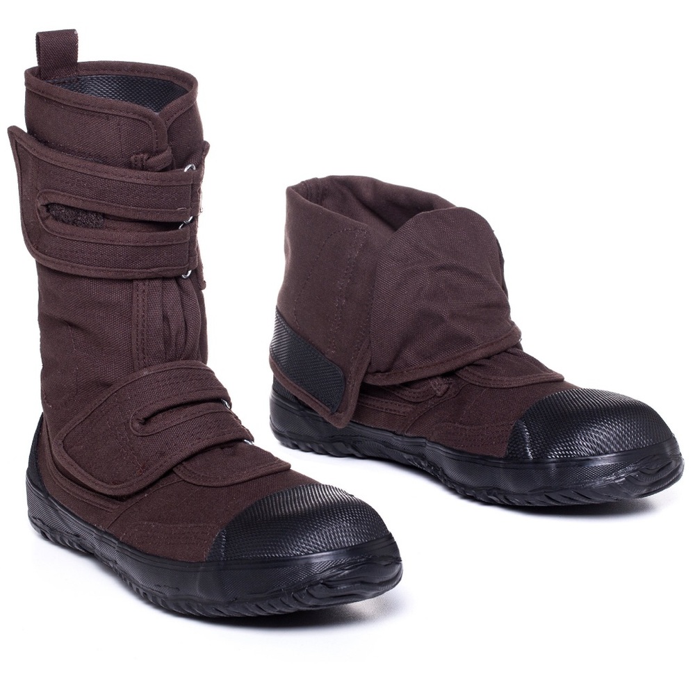 Unisex Brown Fugu Canvas Boots. Size 8 Mens